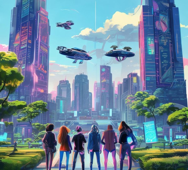 科技创新与成长,4k简单科幻画中的未来图景 科技创新与成长,4k简单科幻画中的未来图景